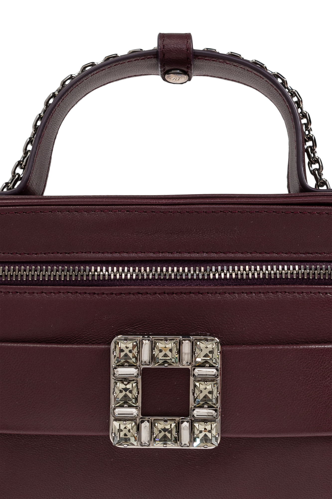【関税&送料込】Roger Vivier Vanity Case Vanity Très Vivier Micro leather vanity bag in gold - Roger